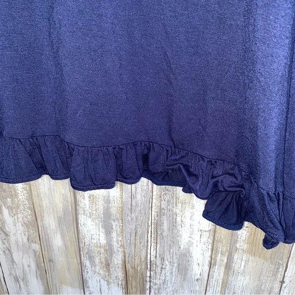 Matilda Jane Stay Warm Navy Ruffle Blouse - Picture 3 of 6